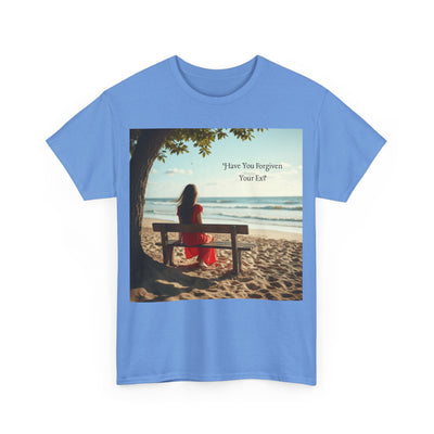 Have You Forgiven Your Ex?Woman on Bench Looking at Waves, Forgiving T-Shirt, Forgiveness, Relationship Healing Top #5002STS