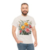 Wildflowers and Pink & Yellow Roses, Graphic T-Shirts for Women, Floral Shirt, Womens Short Sleeve, Ladies Graphic Tees #5149TTS