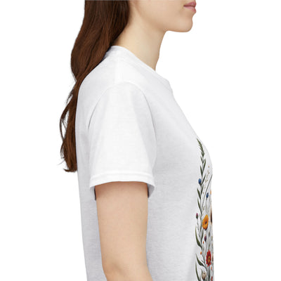 Wildflowers, Graphic T-Shirts for Women, Floral Shirt, Womens Short Sleeve, Ladies Graphic Tees #5109TTS