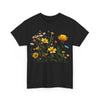 Wildflowers and a Yellow Rose, Graphic T-Shirts for Women, Floral Shirt, Womens Short Sleeve, Ladies Graphic Tees #5009TTS