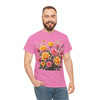 Wildflowers and Pink & Yellow Roses, Graphic T-Shirts for Women, Floral Shirt, Womens Short Sleeve, Ladies Graphic Tees #5142TTS