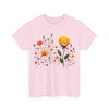 Wildflowers and a Yellow Rose, Graphic T-Shirts for Women, Floral Shirt, Womens Short Sleeve, Ladies Graphic Tees #5010TTS