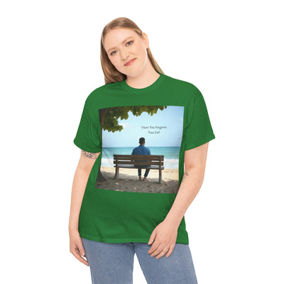 Have You Forgiven Your Ex?Man on Bench Looking at Waves, Forgiving T-Shirt, Forgiveness, Relationship Healing Top #5005STS