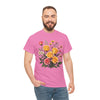 Wildflowers and Pink & Yellow Roses, Graphic T-Shirts for Women, Floral Shirt, Womens Short Sleeve, Ladies Graphic Tees #5137TTS