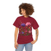 Wildflowers and Pink/Violet Roses, Graphic T-Shirts for Women, Floral Shirt, Womens Short Sleeve, Ladies Graphic Tees #5101TTS