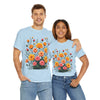 Wildflowers and Pink & Yellow Roses, Graphic T-Shirts for Women, Floral Shirt, Womens Short Sleeve, Ladies Graphic Tees #5140TTS