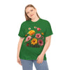 Wildflowers and Pink & Yellow Roses, Graphic T-Shirts for Women, Floral Shirt, Womens Short Sleeve, Ladies Graphic Tees #5147TTS