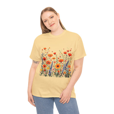 Wildflowers, Graphic T-Shirts for Women, Floral Shirt, Womens Short Sleeve, Ladies Graphic Tees #5105TTS