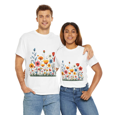 Wildflowers, Graphic T-Shirts for Women, Floral Shirt, Womens Short Sleeve, Ladies Graphic Tees #5115TTS
