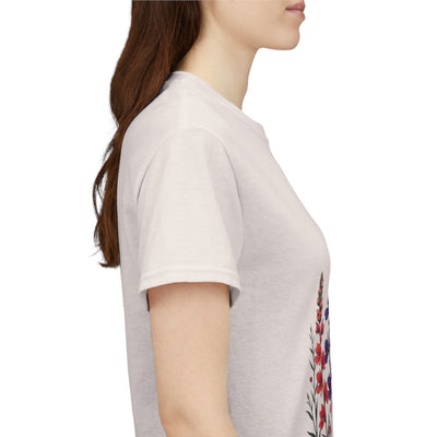 Wildflowers, Graphic T-Shirts for Women, Floral Shirt, Womens Short Sleeve, Ladies Graphic Tees #5118TTS