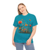 Wildflowers and Orange Roses, Graphic T-Shirts for Women, Floral Shirt, Womens Short Sleeve, Ladies Graphic Tees #5046TTS