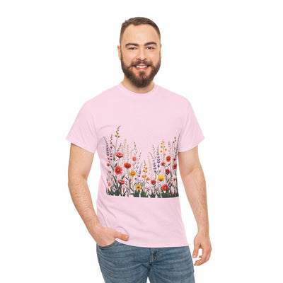Wildflowers, Graphic T-Shirts for Women, Floral Shirt, Womens Short Sleeve, Ladies Graphic Tees #5104TTS