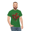 Wildflowers and Red Roses, Graphic T-Shirts for Women, Floral Shirt, Womens Short Sleeve, Ladies Graphic Tees #5131TTS