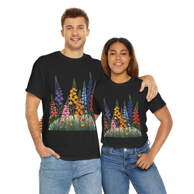 Wildflowers, Graphic T-Shirts for Women, Floral Shirt, Womens Short Sleeve, Ladies Graphic Tees #5120TTS
