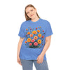 Wildflowers and Pink & Yellow Roses, Graphic T-Shirts for Women, Floral Shirt, Womens Short Sleeve, Ladies Graphic Tees #5140TTS