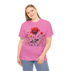 Wildflowers and a Red Rose, Graphic T-Shirts for Women, Floral Shirt, Womens Short Sleeve, Ladies Graphic Tees #5007TTS
