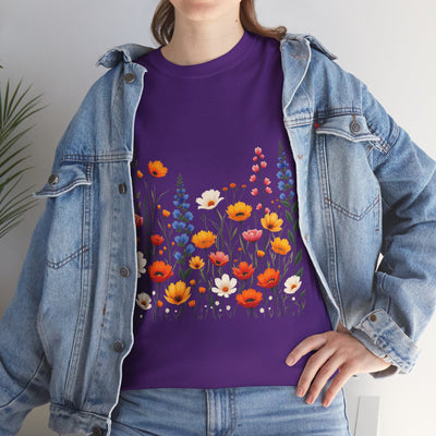 Wildflowers, Graphic T-Shirts for Women, Floral Shirt, Womens Short Sleeve, Ladies Graphic Tees #5110TTS
