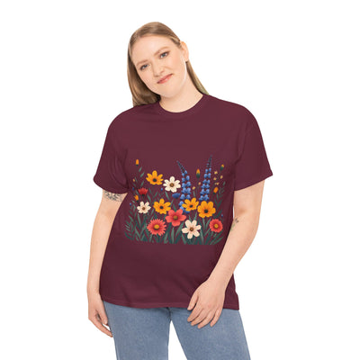 Wildflowers, Graphic T-Shirts for Women, Floral Shirt, Womens Short Sleeve, Ladies Graphic Tees #5111TTS