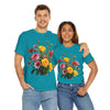 Wildflowers and Pink & Yellow Roses, Graphic T-Shirts for Women, Floral Shirt, Womens Short Sleeve, Ladies Graphic Tees #5138TTS