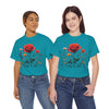 Wildflowers and a Red Rose, Graphic T-Shirts for Women, Floral Shirt, Womens Short Sleeve, Ladies Graphic Tees #5007TTS