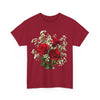 Wildflowers and Red Roses, Graphic T-Shirts for Women, Floral Shirt, Womens Short Sleeve, Ladies Graphic Tees #5127TTS
