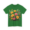 Wildflowers and Pink & Yellow Roses, Graphic T-Shirts for Women, Floral Shirt, Womens Short Sleeve, Ladies Graphic Tees #5142TTS