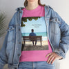 Have You Forgiven Your Ex?  Man on Bench Looking at Waves, Forgiving T-Shirt, Forgiveness, Relationship Healing Top #5005STS