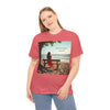 Have You Forgiven Your Ex?  Woman on Bench Looking at Waves, Forgiving T-Shirt, Forgiveness, Relationship Healing Top #5002STS