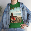 Have You Forgiven Your Ex?  Woman on Bench Looking at Waves, Forgiving T-Shirt, Forgiveness, Relationship Healing Top #5002STS