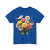 Wildflowers and Pink & Yellow Roses, Graphic T-Shirts for Women, Floral Shirt, Womens Short Sleeve, Ladies Graphic Tees #5136TTS