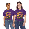 Wildflowers and Pink & Yellow Roses, Graphic T-Shirts for Women, Floral Shirt, Womens Short Sleeve, Ladies Graphic Tees #5142TTS