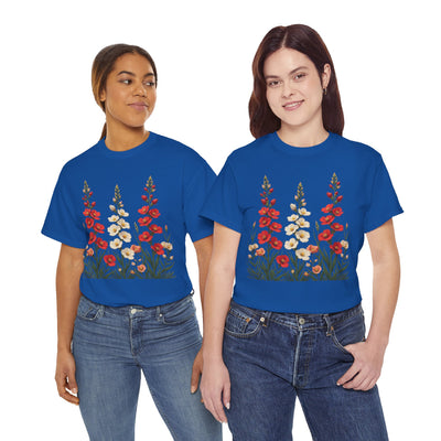 Wildflowers, Graphic T-Shirts for Women, Floral Shirt, Womens Short Sleeve, Ladies Graphic Tees #5123TTS
