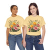 Wildflowers and Pink & Yellow Roses, Graphic T-Shirts for Women, Floral Shirt, Womens Short Sleeve, Ladies Graphic Tees #5149TTS