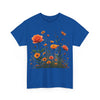Wildflowers and Orange Roses, Graphic T-Shirts for Women, Floral Shirt, Womens Short Sleeve, Ladies Graphic Tees #5046TTS