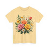 Wildflowers and Pink & Yellow Roses, Graphic T-Shirts for Women, Floral Shirt, Womens Short Sleeve, Ladies Graphic Tees #5144TTS