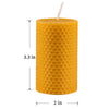 Beeswax Pillar Candles Bulk Set of 9 Handmade from 100% Pure Natural Rolled Bees Wax - Measures 2" x 3.4", Great for Home Decor, Party & Events, 10-12 Hour Burn Time