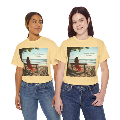 Have You Forgiven Your Ex?Woman on Bench Looking at Waves, Forgiving T-Shirt, Forgiveness, Relationship Healing Top #5002STS