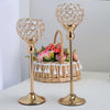 Pack of 8pcs Candle Holders for Pillar Candles,Gold Candle Holders Bulk Wedding Centerpieces Metal Crystal Candlestick Holders Stand for Table Party Church Decor