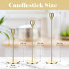 27 Pack Candles Holder, 9 Sets Taper Candlestick Holders Fit 0.75 Inch Thick Pillar Candles, Long Candle Sticks Holder Centerpiece Decor for Home, Wedding, Dinning, Party, Anniversary (Gold)