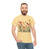 Wildflowers and Pink Roses, Graphic T-Shirts for Women, Floral Shirt, Womens Short Sleeve, Ladies Graphic Tees #5023TTS