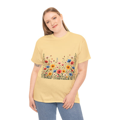 Wildflowers, Graphic T-Shirts for Women, Floral Shirt, Womens Short Sleeve, Ladies Graphic Tees #5106TTS