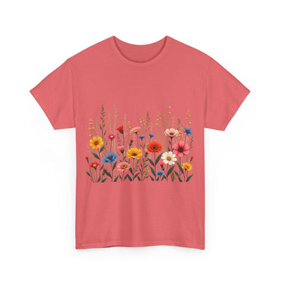 Wildflowers, Graphic T-Shirts for Women, Floral Shirt, Womens Short Sleeve, Ladies Graphic Tees #5113TTS