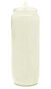 9 Day White Prayer Candles, 10 Pack - 7" Tall Pillar Candles for Religious, Memorial, Party Decor, Vigil and Emergency Use - Vegetable Oil Wax in Plastic Jar Container - by Hyoola