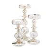 Richland Pillar Candle Holders Unique Mercury Bubble Set of 18