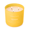 Colonial Candle Lemon Drop Scented Jar Candle, Pop of Color Collection, 3 Wick, 14.5 oz - Up to 60 Hours Burn