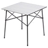 PORTAL Lightweight Aluminum Folding Square Table Roll Up Top 4 People Compact Table with Carry Bag for Camping, Picnic, Backyards, BBQ, Silver