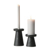 Main + Mesa Stoneware Pillar & Taper Candle Holders, Set of 2