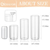 Glasseam Hurricane Glass Candle Holders Set of 6, Clear Cylinder Candle Holders for Pillar Candles, Modern Floating Candles for Centerpieces Vases, Candle Holders for Table Centerpiece, 4"+6"+8"