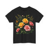 Wildflowers and Pink & Yellow Roses, Graphic T-Shirts for Women, Floral Shirt, Womens Short Sleeve, Ladies Graphic Tees #5149TTS