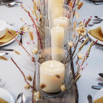 BOLSIUS 12 Ivory Pillar Candles Set - Unscented 43 Hour Long Lasting Candles - 2.7-x 5.1-inch Dripless Clean Burning Smokeless Dinner Candle - Perfect for Weddings Parties and Special Occasions